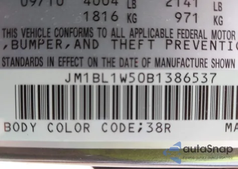 2011 Mazda Mazda3 S Grand Touring из США, поврежденный, VIN JM1BL1W50B1386537